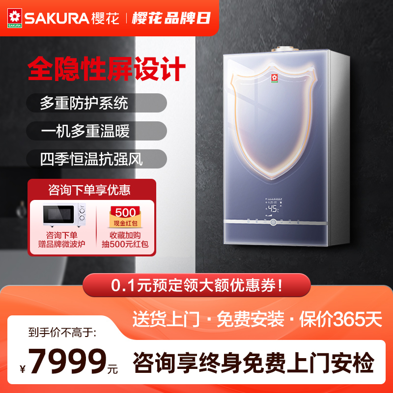 Cherry Blossom L1PB32-B52 Gas Wall Hanging Stove For Warm Use Gas Water Heater Ground Heating Home Heating Stove