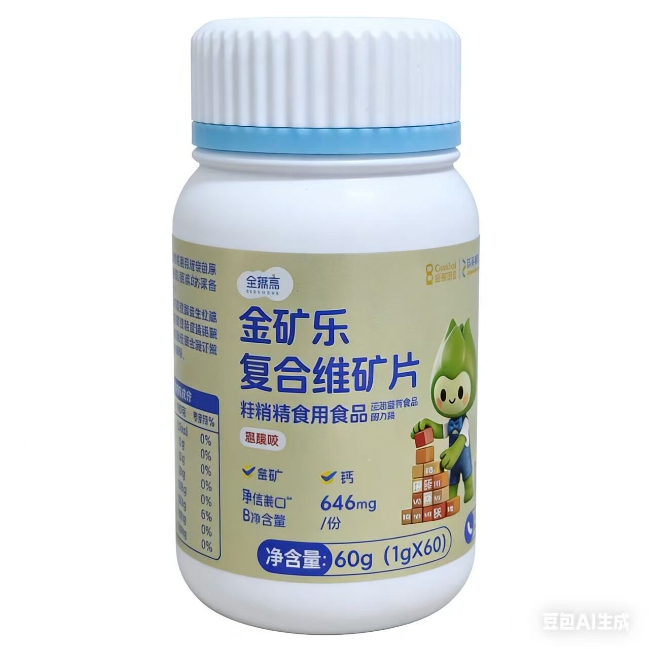 金蓓高钙片铁锌维生素，青少年儿童成长必备