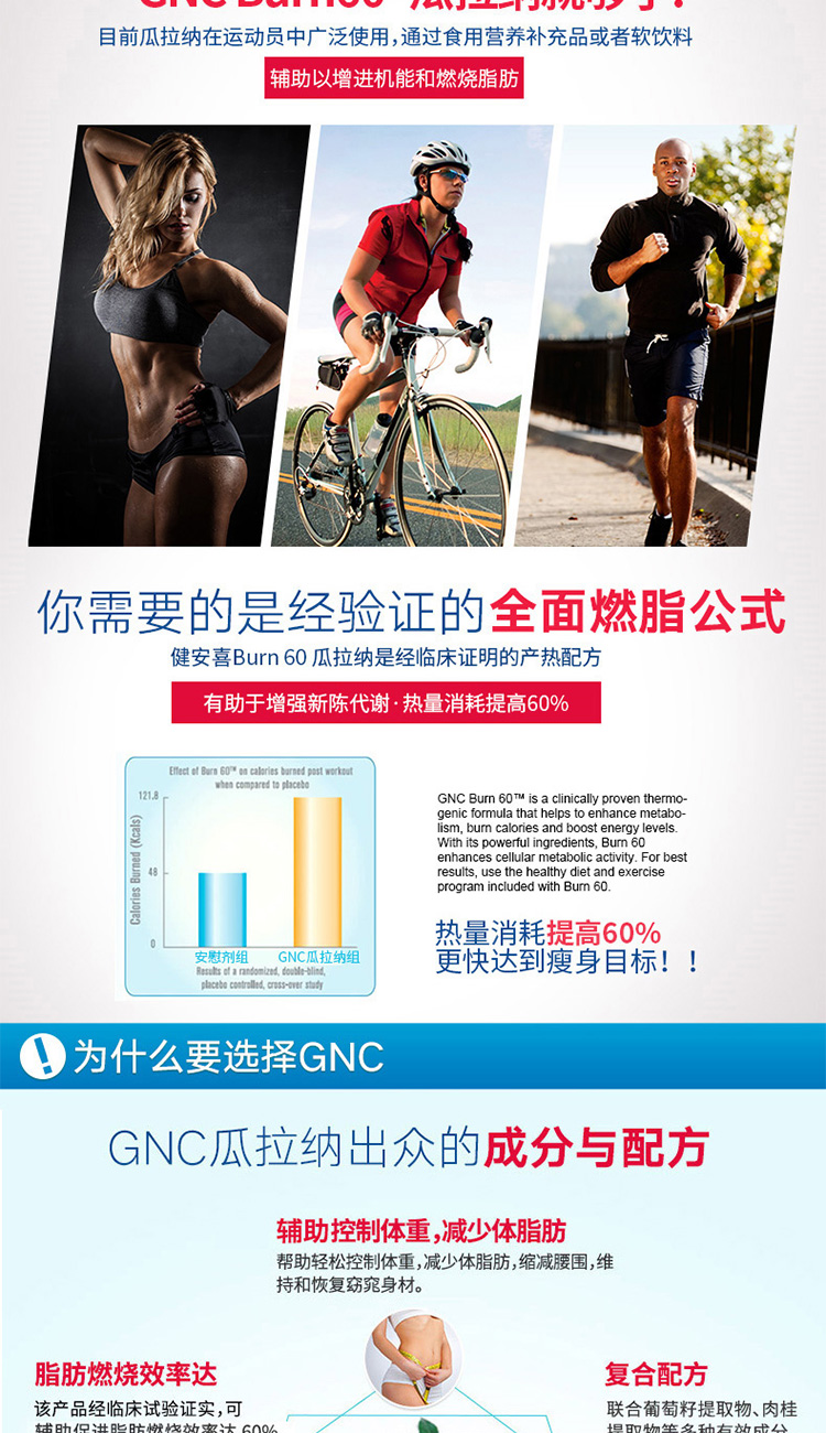 GNC 健安喜Burn60瓜拉纳