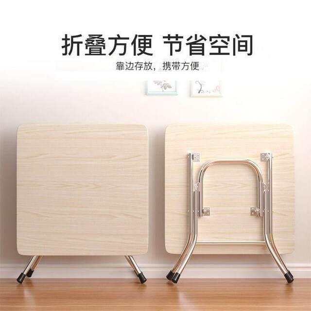 Folding Table for Home Use, Small Square Dining Table for Small Apartments, Outdoor Stall, Camping, Simple Round Small Table