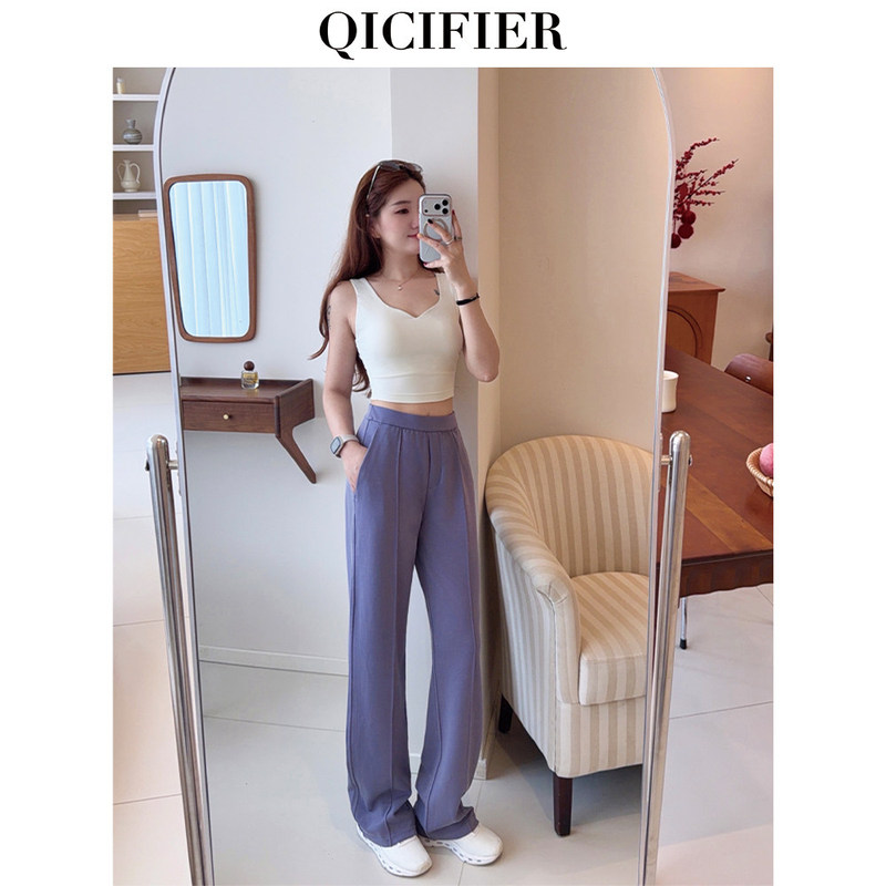 【Qicifier】Straight-Leg Proportion, Spring Style, Slimming, Leg-Lengthening, Sports Yoga Straight-Leg Pants 5414 【Qicifier】Straight-Leg Proportion, Spring Style, Slimming, Leg-Lengthening, Sports Yoga Straight-Leg Pants 5414
