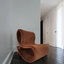 Modern creative GRP Alien hollowed-out 8 words leaning back chair sales floor room Arc Bending Single Sofa Chair