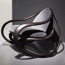Nordic High-end Solid Wood Single Sofa Lying Chair GRP Profiled Sloth Creative Home Casual Light Lavish Rocking Chair