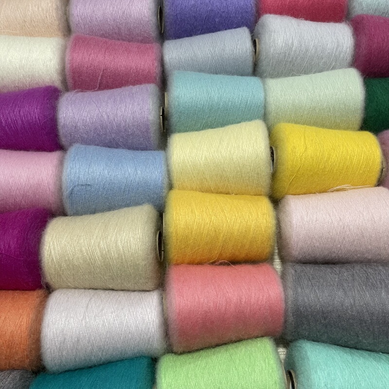 Woven Factory Brand Surplus Stock, Thousands of High-Quality Fine-Spun Mohair Yarns with a High Proportion of Fluffiness, Softness, and Anti-Pilling Properties for Handmade Sweaters Woven Factory Brand Surplus Stock, Thousands of High-Quality Fine-Spun Mohair Yarns with a High Proportion of Fluffiness, Softness, and Anti-Pilling Properties for Handmade Sweaters