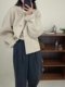ເສື້ອຢືດຜ້າຂົນສັດທີ່ມີຂົນສັດສອງດ້ານຂອງກະຕ່າຍ Mulberry silk rabbit fur double-sided cashmere coat women's short style small neck round high-end woolen coat