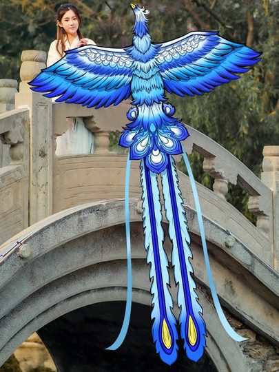 Phoenix Kite 2024 New Model Shandong Weifang Internet-Famous High-End National Trend Large Kite for Adults Easy to Fly in Light Breeze
