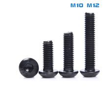 12 9 grade high strength black round head hexagonal screw disc head screw bolt M10M12 * 20x30x40x50