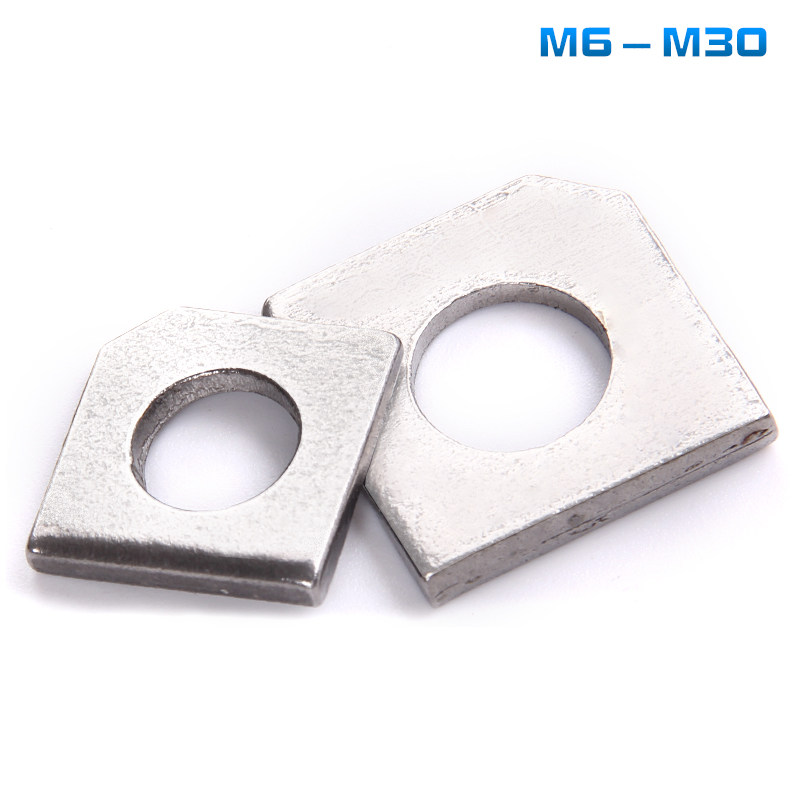 304 stainless steel square slanted gasket flat gasket inner diameter M6M8M10M12M14M16M20M22M24M27M30mm
