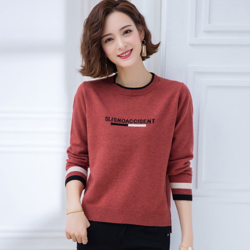 Dituton pure wool sweater women's 100 short women's sweater 2021 new knitted cashmere bottoming shirt autumn and winter