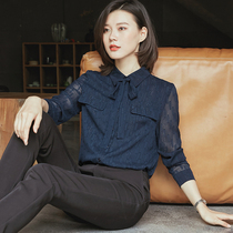 Dittutown High-end Lady Shirt 2021 New Fashion Design Sensation Small Crowdblouse Blouse Professional Snowspun Shirt