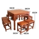 Tất cả bàn ăn hình vuông bằng gỗ nguyên khối và ghế kết hợp Bàn Baxian Bàn ăn cổ Trung Quốc cây du khách sạn nhà khách sạn hộp bàn vuông nhỏ - Bàn