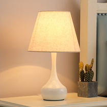  American creative table lamp Nordic retro bedroom bedside table lamp Simple personality dimmable living room table lamp warm light