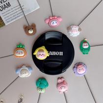 Lens cover anti-lost rope cute cartoon suitable for Canon Sony Fuji Nikon mirrorless SLR camera lens cover