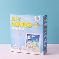 Handmade decorations childrens handmade photo frame materials creative texture gifts shell paintings