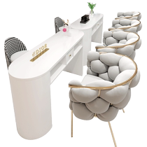 Chinese and Fujian Yunshang manicure table and chair set light luxury internet celebrity new special price economical single double and three-person Japanese style manicure table