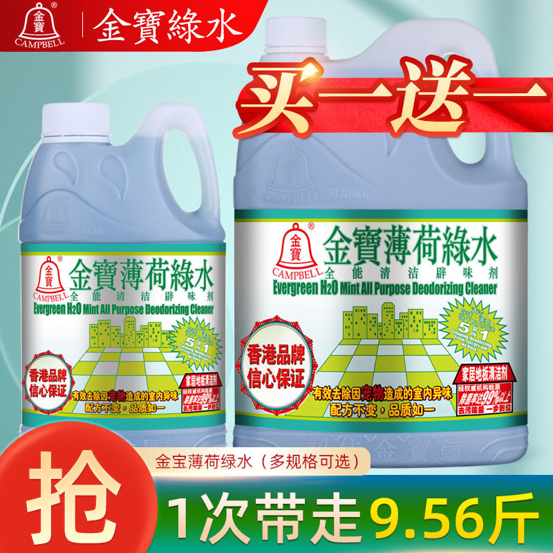 Jinbao Green Water Mint Fragrance Antibacterial Deodorizer for Kitchen, Living Room, Floor, Home Disinfectant Multi-Purpose Cleaner Genuine Product