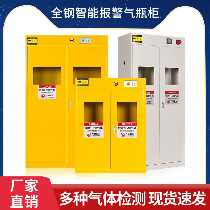 Gas cylinder cabinet safety cabinet laboratory all-steel explosion-proof cylinder cabinet double cylinder gas tank oxygen acetylene cylinder storage cabinet