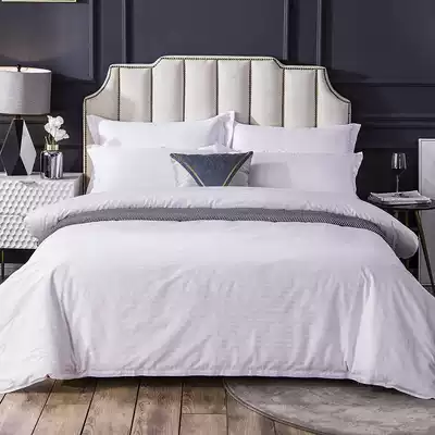 Hotel four-piece white cotton pure cotton bedding Simple Nordic ins bed single quilt cover three-piece bed and breakfast 3