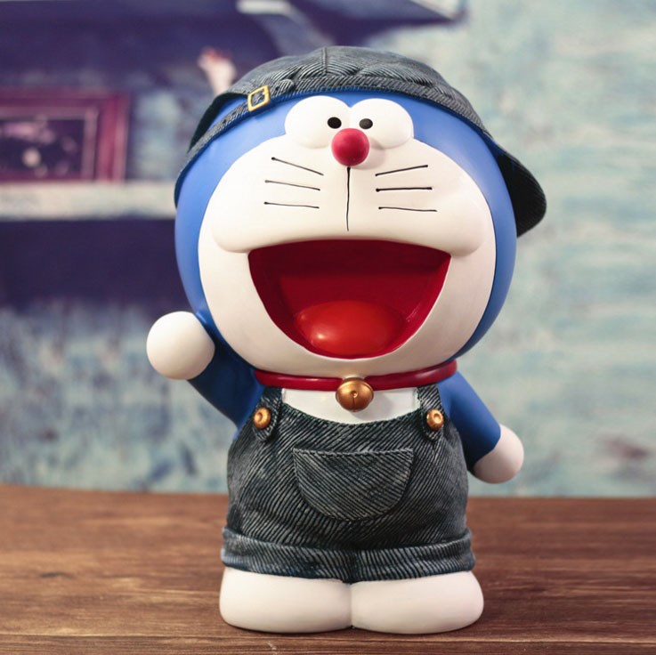 Creative cartoon Doraemon large jingle cat piggy bank large capacity fall-proof men and women children's gift ornaments