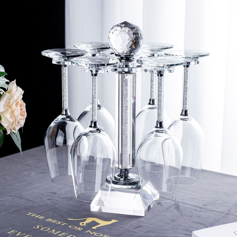 Creative red wine cup holder upside down home tall cup holder hanging light luxury wine cabinet decorations red wine rack ornaments high-end