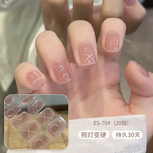 Гель, наклейки для ногтей, милые накладные ногти для ногтей