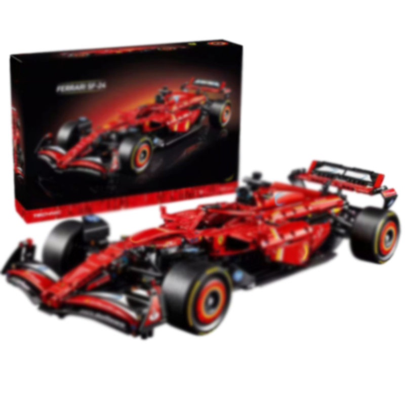 Suitable for Lego's New Ferrari F1 Racing Car Sf-24 Mechanical Set 42207 Boys and Girls Building Block Toys