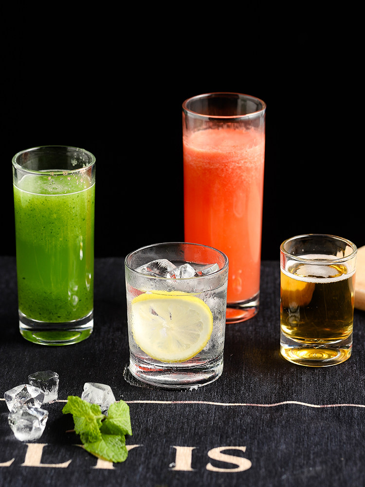 Thickened glass home beer glass restaurant one two two two white wine glass spirits glass half two small wine glass new