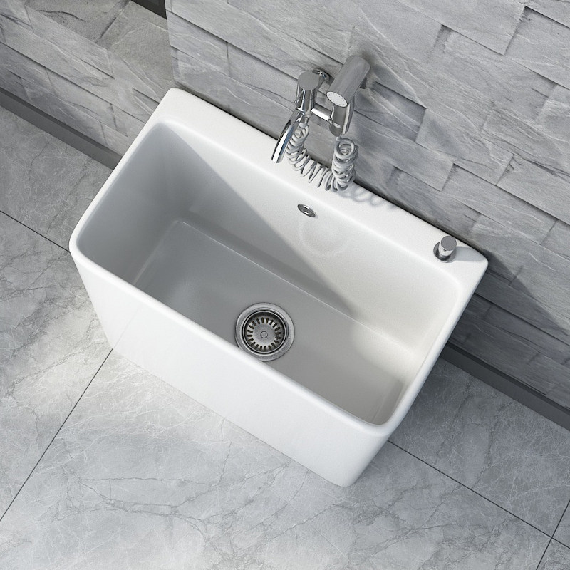 Nordic mop pool heightened mop pool home high-end villa mop pool bucket balcony ceramic light luxury large wash mop