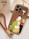 适用可爱猫咪苹果16秋冬手机壳iPhone16Promax翻毛皮15Pro小猫14plus镜头全包13硅胶软边12简约11防摔保护套
