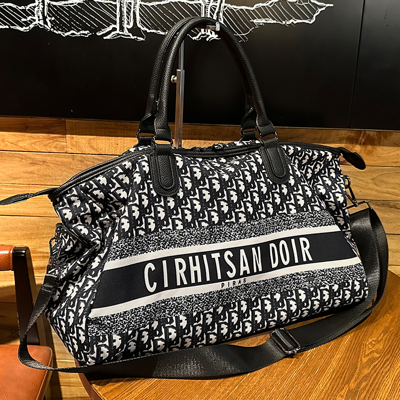 Hankesdun Travel Bag, Carry-On Boarding Bag, Letter-Printed Luggage Bag, Crossbody Short-Distance Travel Bag