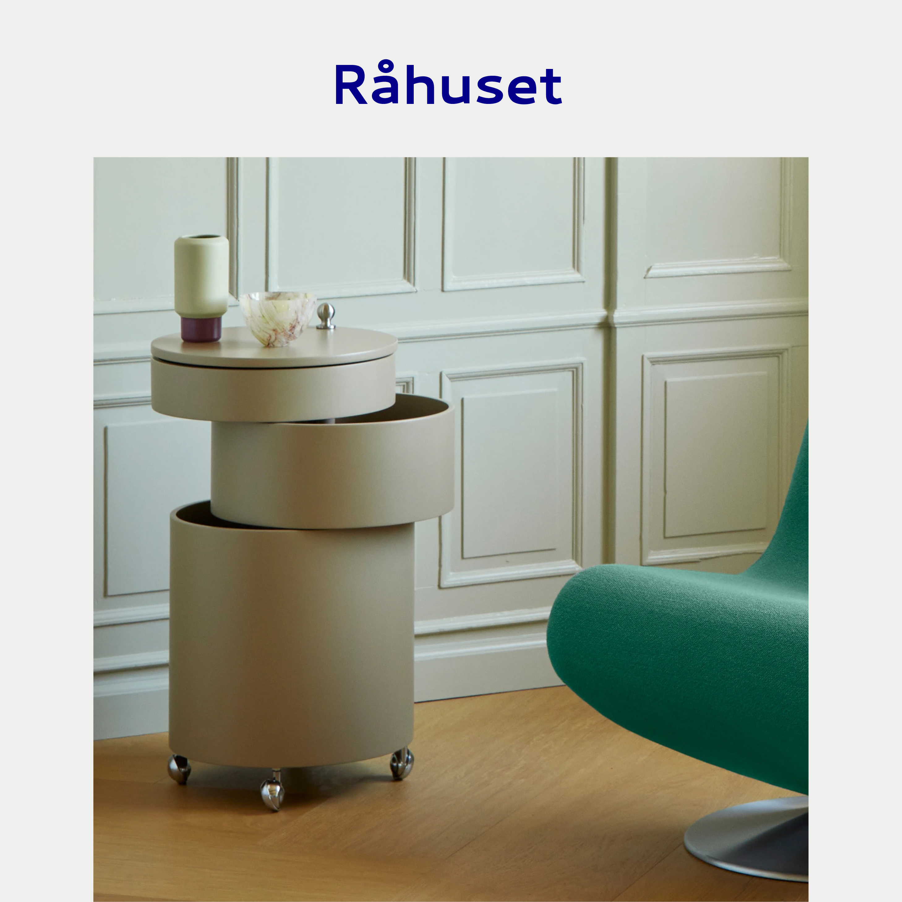 Verpan multi-layer storage rotating storage Barboy cart side table bedside table Nordic Denmark