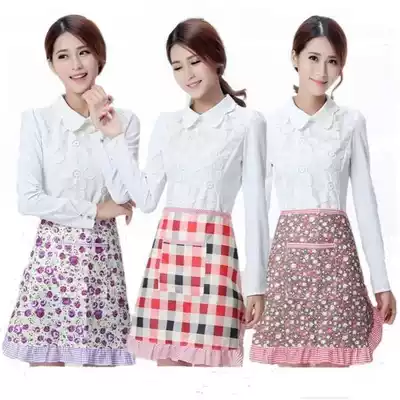 Half waist apron half apron cute home lace short apron Korean fashion half apron female summer thin