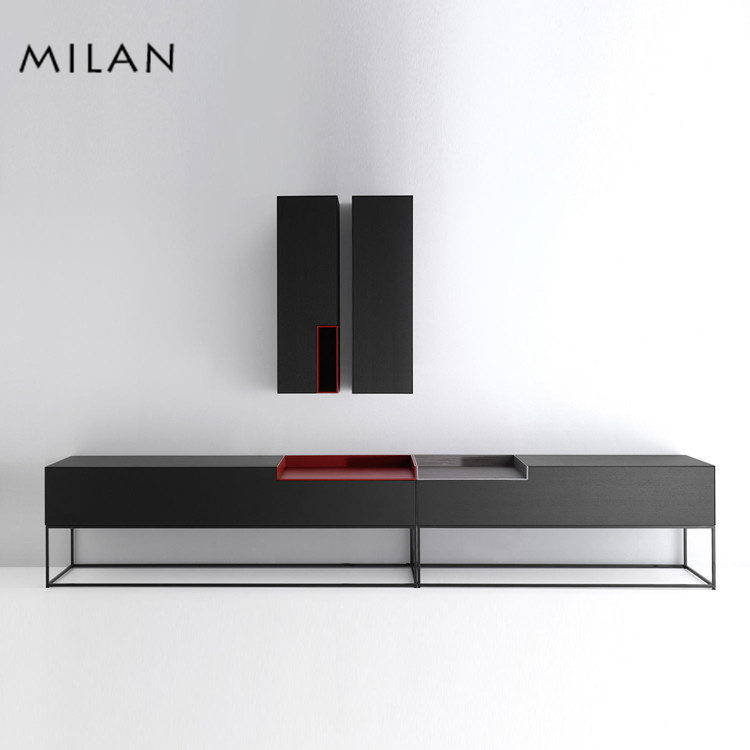 Milan Italian Style Minimalist TV Cabinet Nordic Storage Cabinet Ground Cabinet Combination Side Cabinet Light Lavish Sofa Side Cabinet Modern