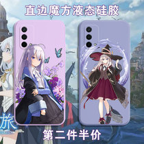 Magic Womens Journey Mobile Phone Shell OPPOa35 Irina Oppo Comic Perimeter a93 Quadratic Meta-Angle Side A55 Magic Square Liquid Silicone a95 Square Full Package Soft Ultra-thin Anti-Fall Frosted Protective Sheath