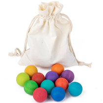 Wooden 4 5cm color frosted round ball 6 Macaron color 3 5 balls small balls childrens early education toys