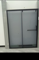 Shower room glass partition wet and dry separation bathroom partition straight shape