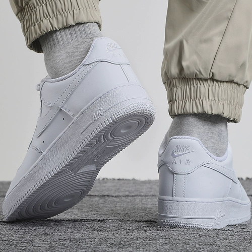 Nike, Nike Air Force 1, обувь, классические белые кроссовки