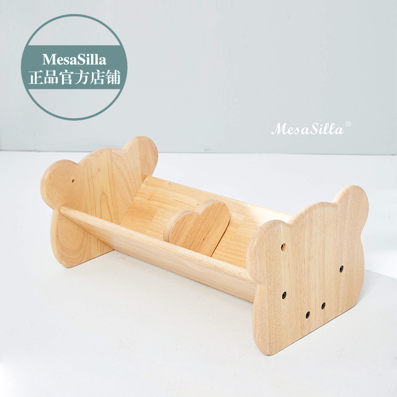 MesaSilla Solid Wood Log Multifunction Children Students Autonomous and Painting Shelf Painting Shelf Storage