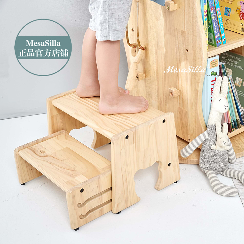 MesaSilla Child solid wood can sit on a foot stool for a cute home pedal like a toilet cushion high stool for a shoe change stool