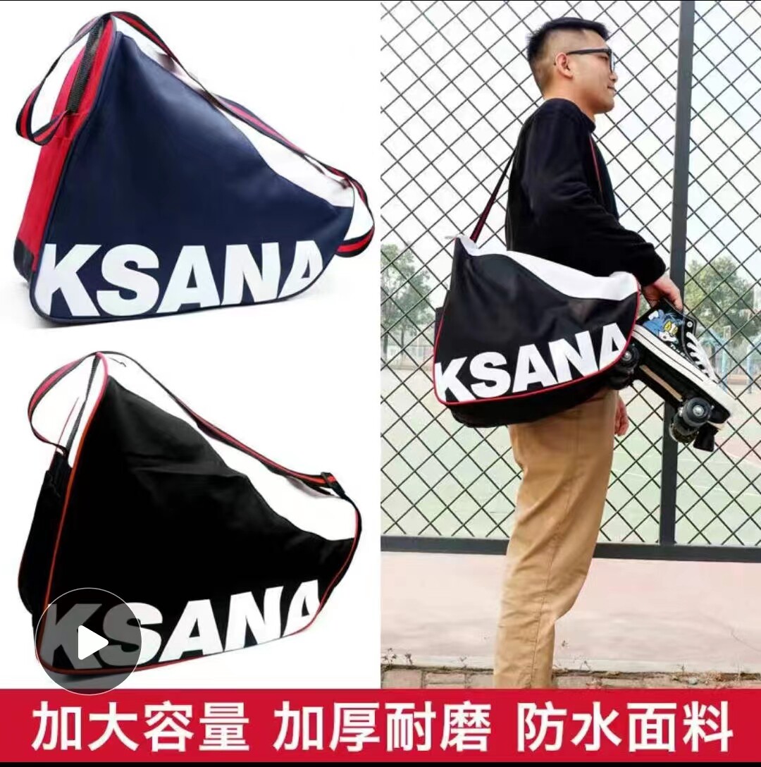 Skate storage bag children adult roller skating shoulder messenger bag men's and women's roller skates skating shoes thickened backpack