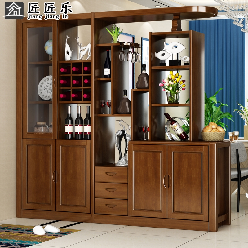 Solid wood modern living room partition cabinet porch cabinet modern screen cabinet hall cabinet hall cabinet door shoe cabinet double-sided cabinet