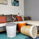 Корзина для белья, большая корзина для хранения, плетеная система хранения