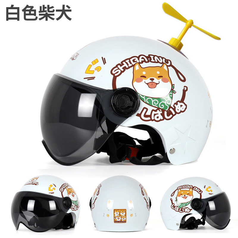 Electric car girls helmet in summer light breathable half helmet children 4 year old cartoon cute sun protection cap