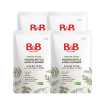 Boryeong Midian Bienbae Vegan Natural Unscented Fruit and Vegetable Bottle Tableware Cleaner No Residue 500ml*4