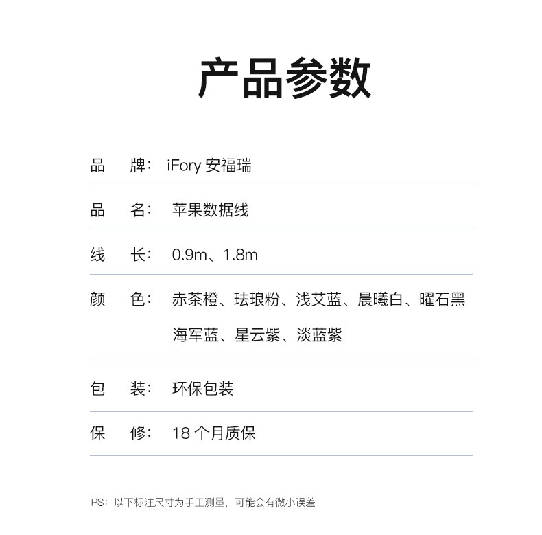 MFi认证 iFory 苹果耐用编织数据线 1.8m 图17