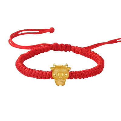 【牛年礼物】开运牛红绳手链