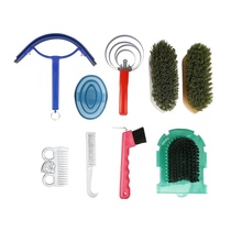 Stable supplies horse cleaning set horse comb brush massage brush horse sweat scraper horse brush harness equestrian supplies