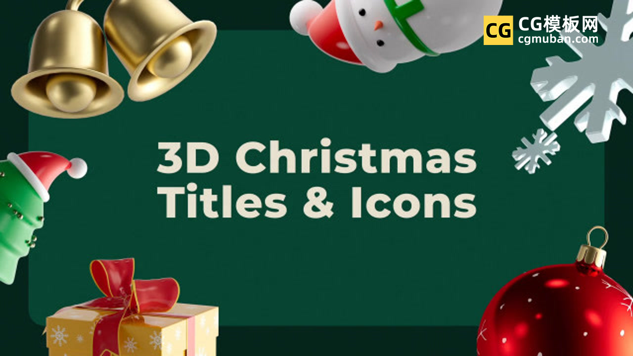 3D Christmas Titles and Icons