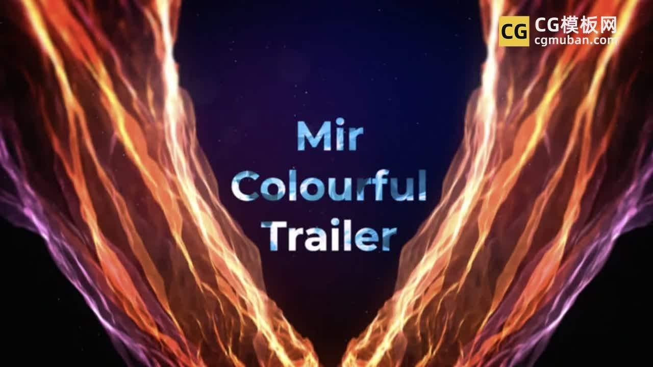 FCPX插件：炫彩标题年会颁奖典礼视频包装奢华流光粒子文字标题FCPX模板Colorful Mir Trailer