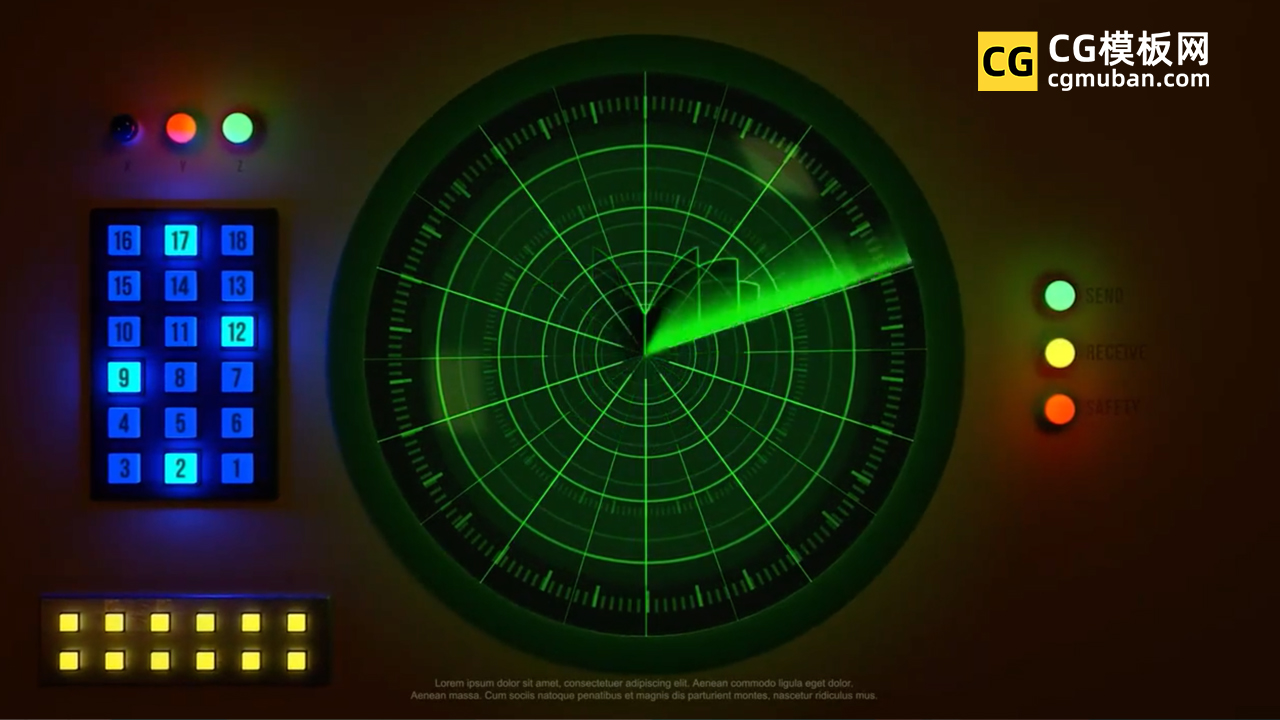 PR模板：雷达片头模板 高科技术扫描动画LOGO标题展示PR模板 Radar Logo插图